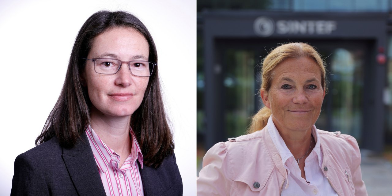 Sophie Hildebrand (left), senior vice president of Research and Technology at Equinor andAlexandra Bech Gjørv, president and CEO of SINTEF.