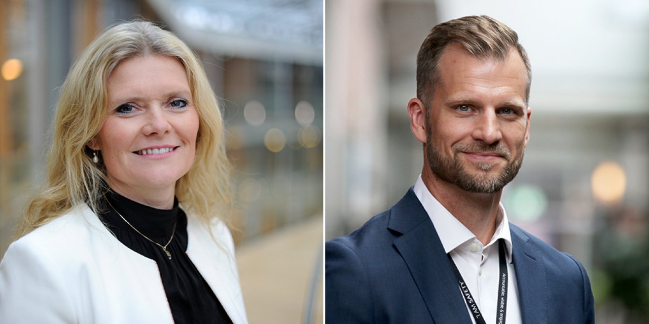 Peggy Krantz-Underland (left), Equinor’s chief procurement officer, and Erik Gustav Kirkemo, senior vice president for drilling & well.